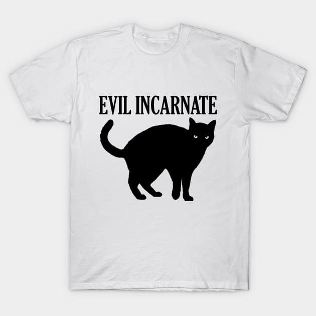 Evil Incarnate Black Cat T-Shirt by giovanniiiii